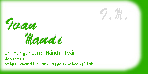 ivan mandi business card